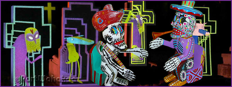 Cowboy Mexico Skeletons Day of the Dead