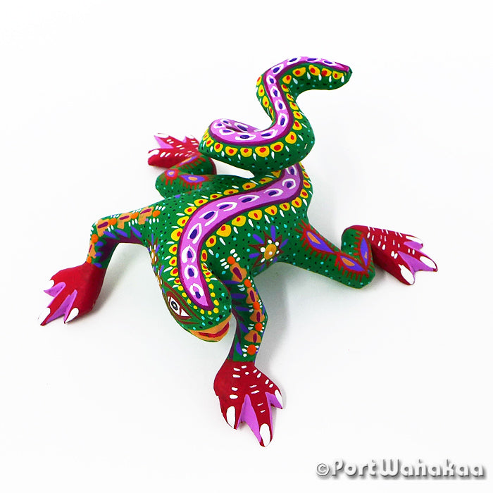 Oaxacan Carving Eclat Lizard Artist - Margarito Rodriguez Artist - Margarito Rodriguez Arrazola, Carving Small, Iguana, Lizard