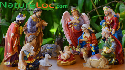 Christmas Nativity Set Polymarble Christmas Crib Set Nativity