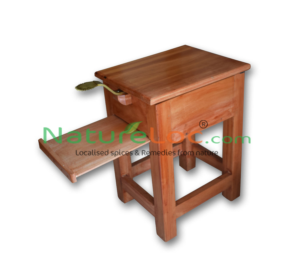 Thenga Chirava, Chirava Stool, Wooden Coconut Scraper Stool, Stool Cum Coconut Scraper, Wooden Coconut Shredder - Buy Online