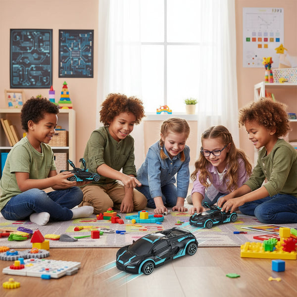 Transformable Robot Sports Car Toy - Educational STEM Play Vehicle for Kids 2