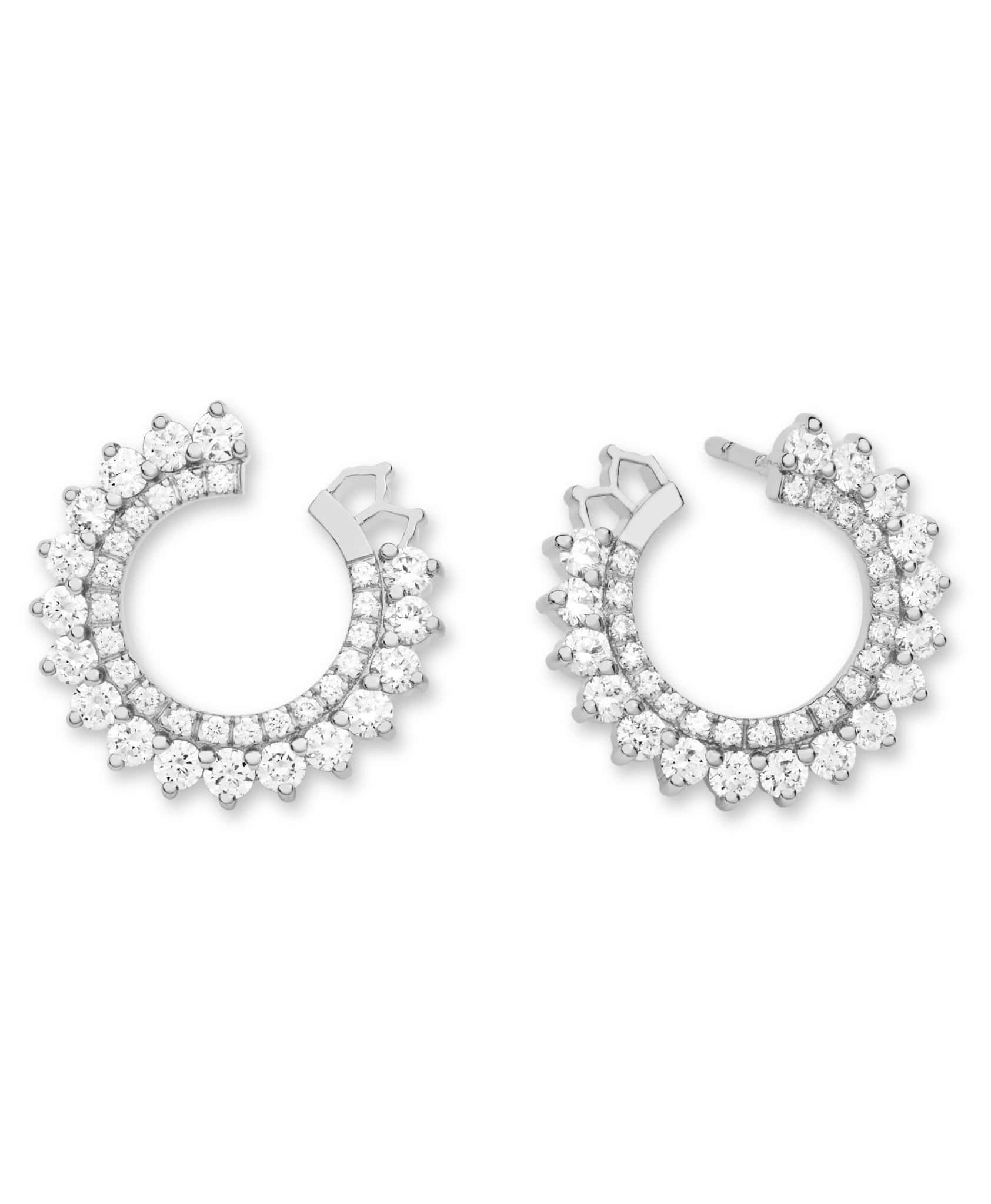 Double Diamond Earrings