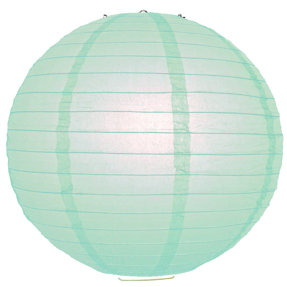 Aqua Round Paper Lanterns