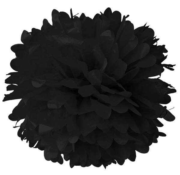 20" Black Tissue Pom