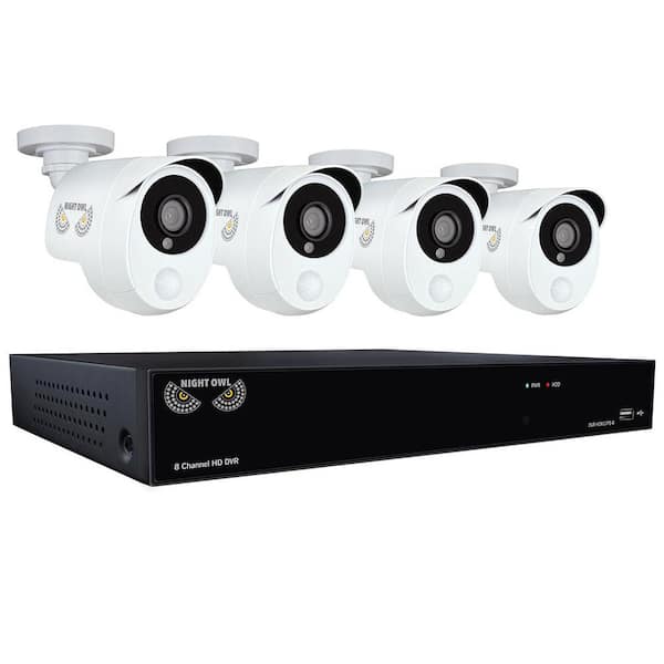 8-Channel 1080p Security System with 1TB HDD Surveillance DVR, 4 x 1080p Smart Infrared Detection Cameras