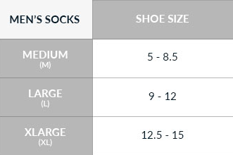 Tilley Socks Sizing Guide