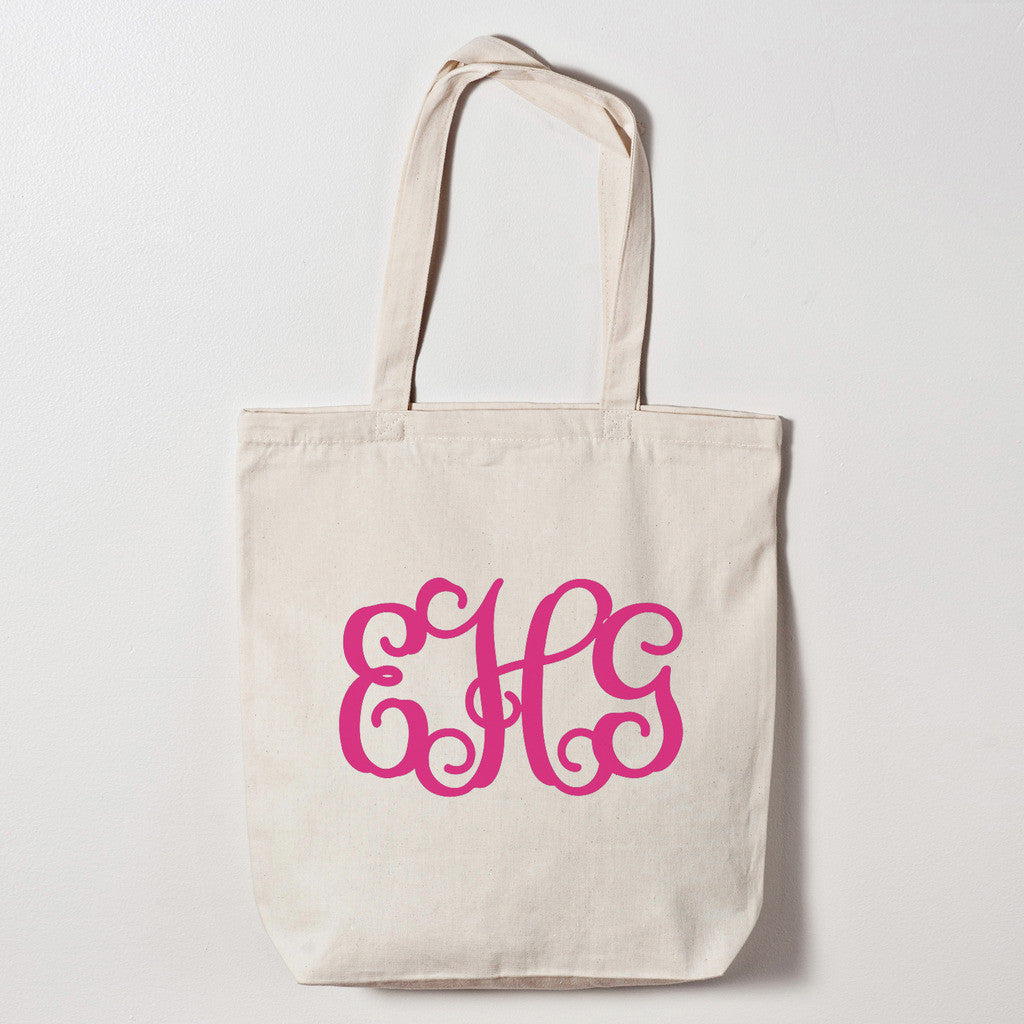 Personalized Monogrammed Tote Bag - Wedding Bags