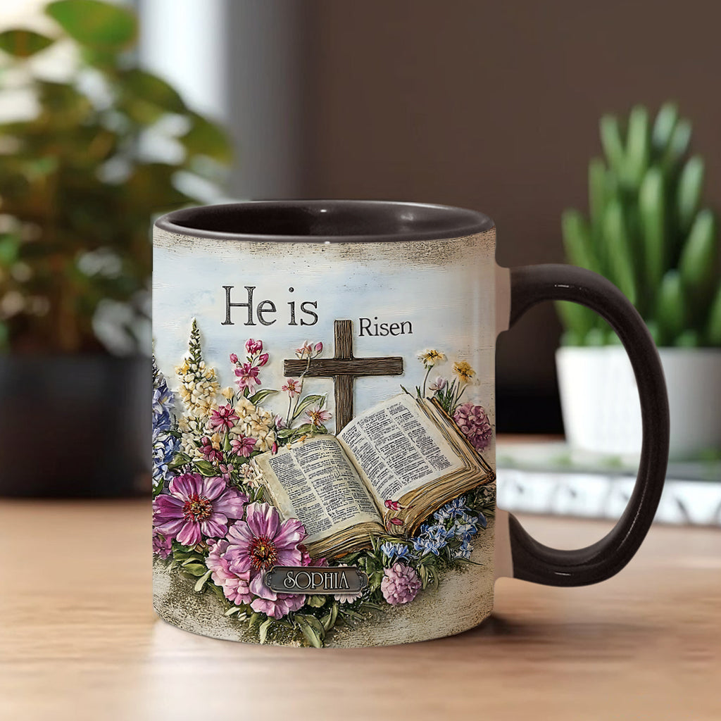 He Is Risen - Personalized Christian Accent Mug