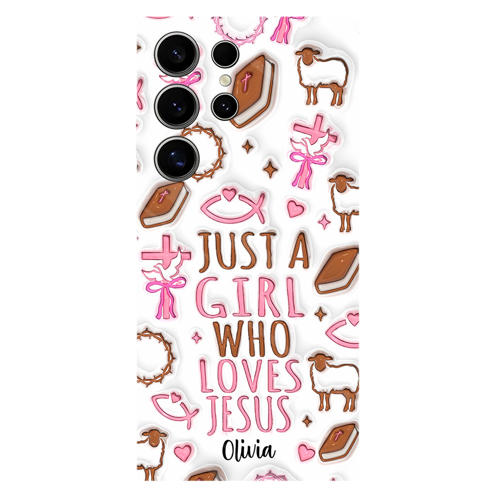 Just A Girl Who Loves Jesus - Personalized Christian Full Print Phone Case