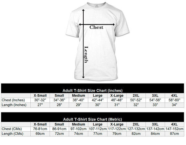 Men S Small T Shirt Size Chart