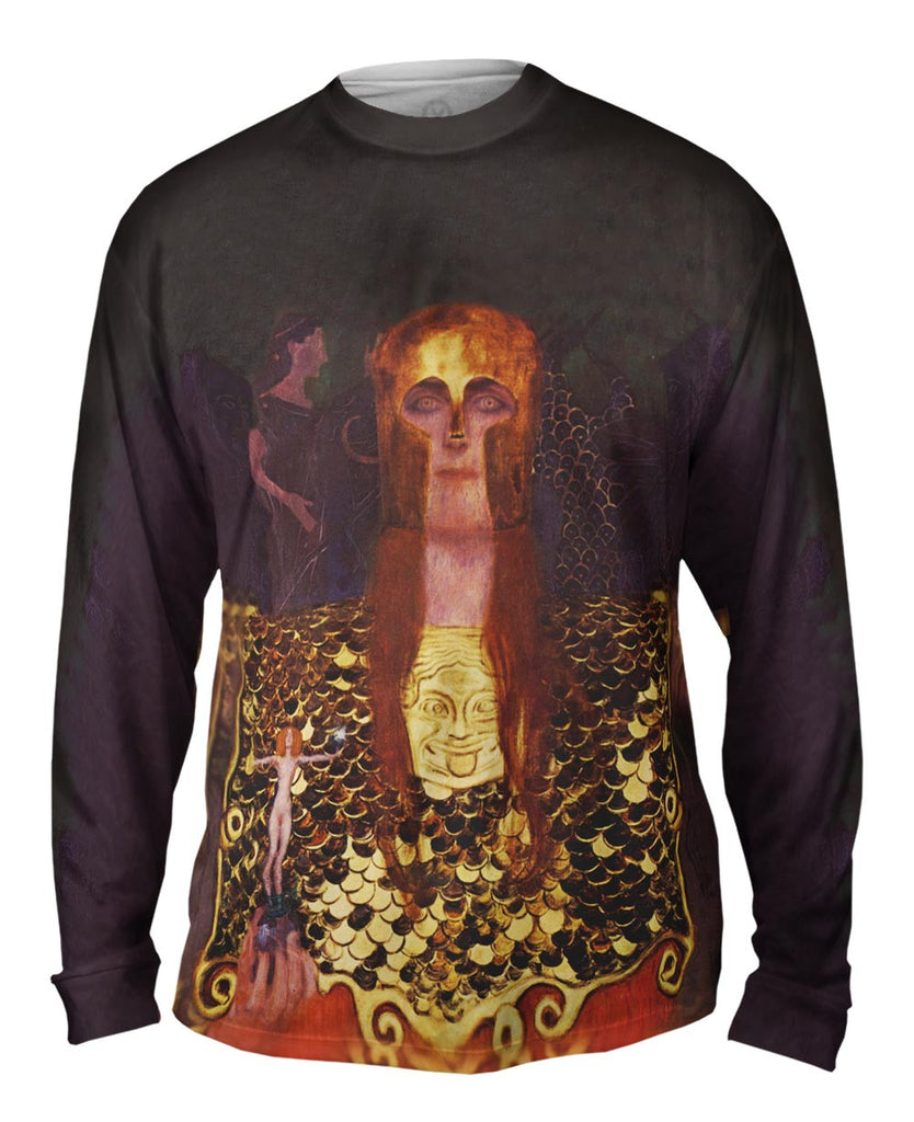 Gustav Klimt Pallas Athena 18 Mens Long Sleeve Yizzam