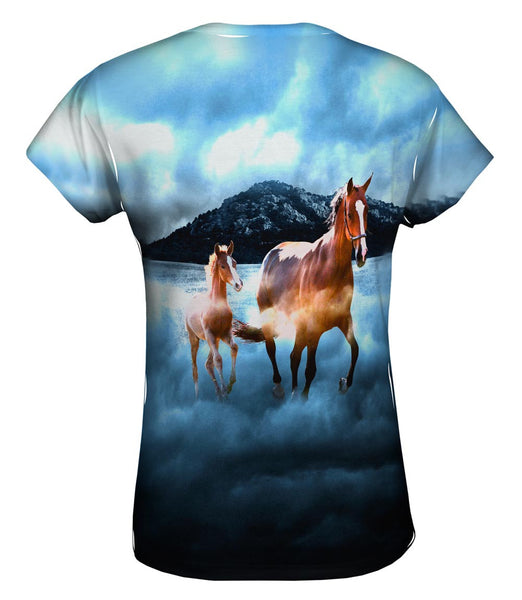 Horse Clouds Womens Top | Yizzam