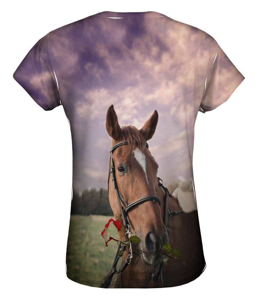 Rose Horse Womens Top | Yizzam