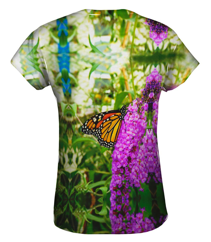 Fanciful Monarch Butterfly Womens Top | Yizzam