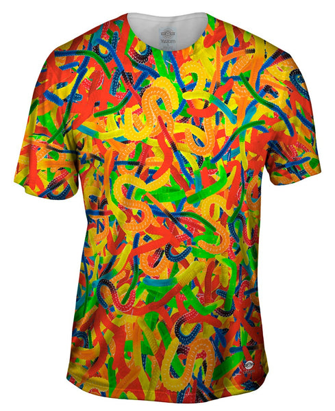 Gummy Worm Time Jumbo Mens T-Shirt | Yizzam