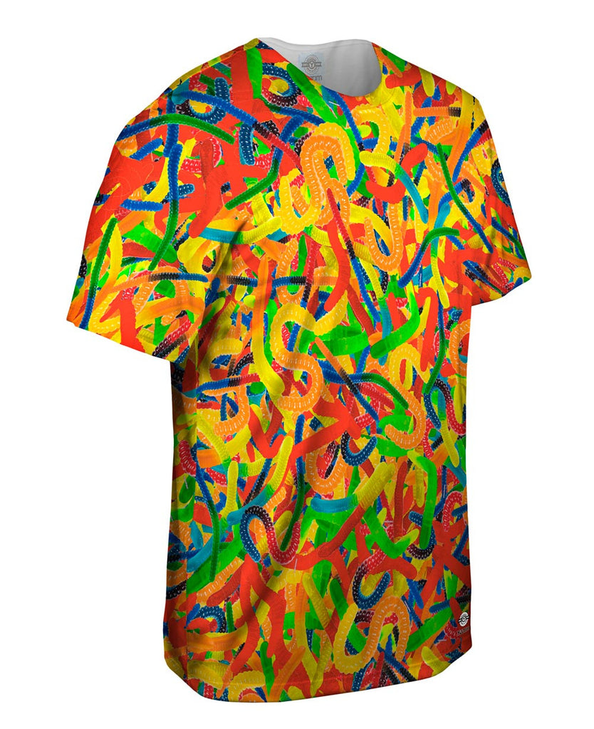 Gummy Worm Time Jumbo Mens T-Shirt | Yizzam