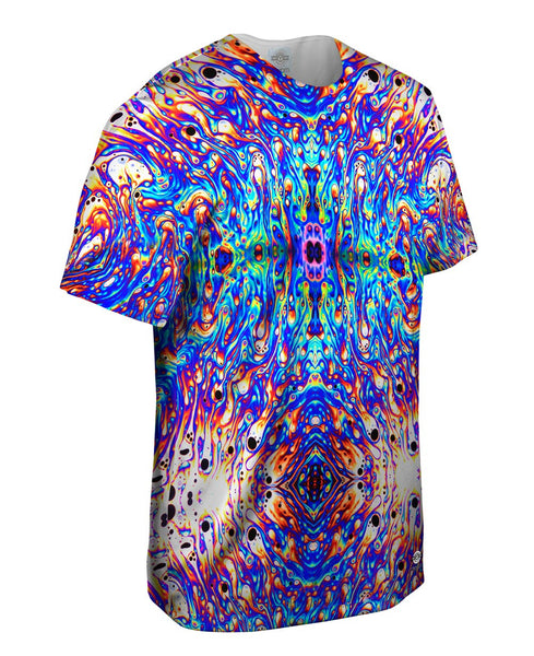 Psychedelic Neon Soap Party Violet Mens T-Shirt | Yizzam