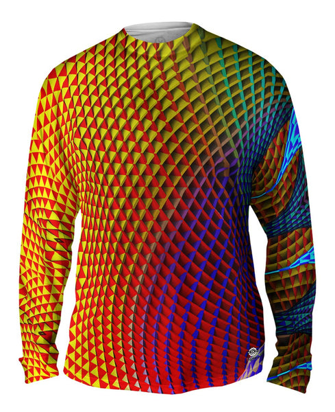 Trippy Geometry Mens Long Sleeve | Yizzam