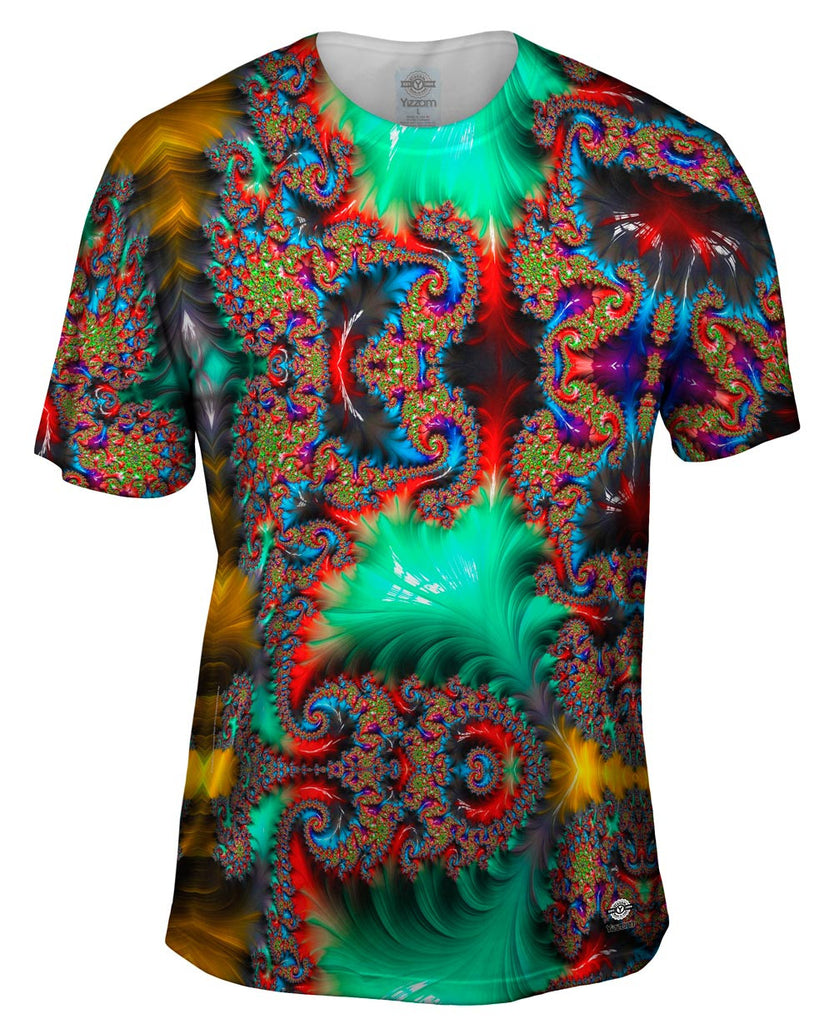 Fractal Globes Mens T-Shirt | Yizzam