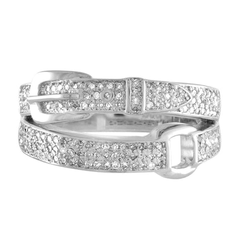 2 CT. T.W. Diamond Belt Buckle Ring 