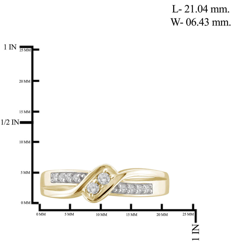 I Love Us Two-Stone Ring 1/7ct tw Diamonds 14K White Gold or Yellow Go
