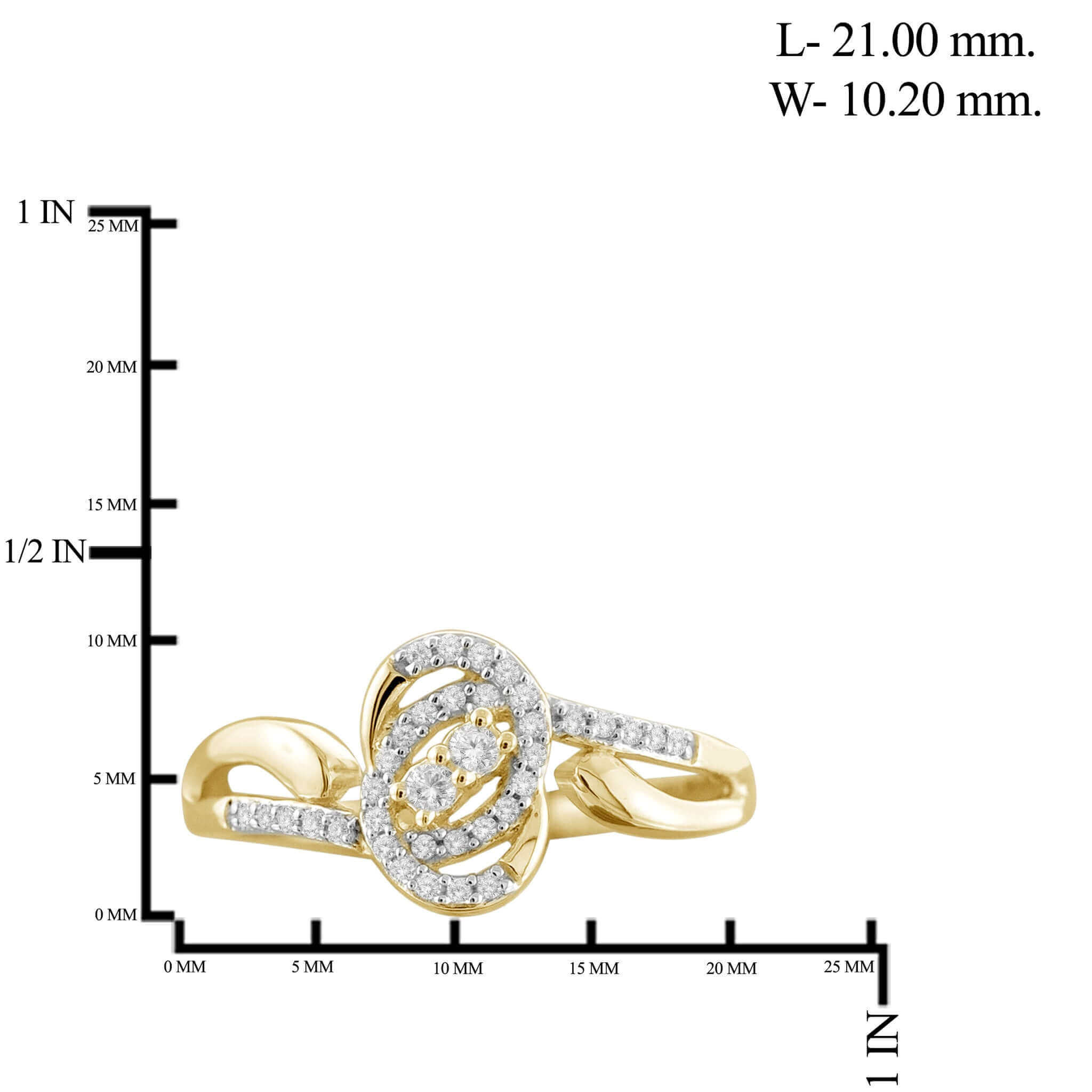 I Love Us  Two-Stone Ring 1/7ct tw Diamonds 14K White Gold or Yellow Gold  "My Best friend is My true love "