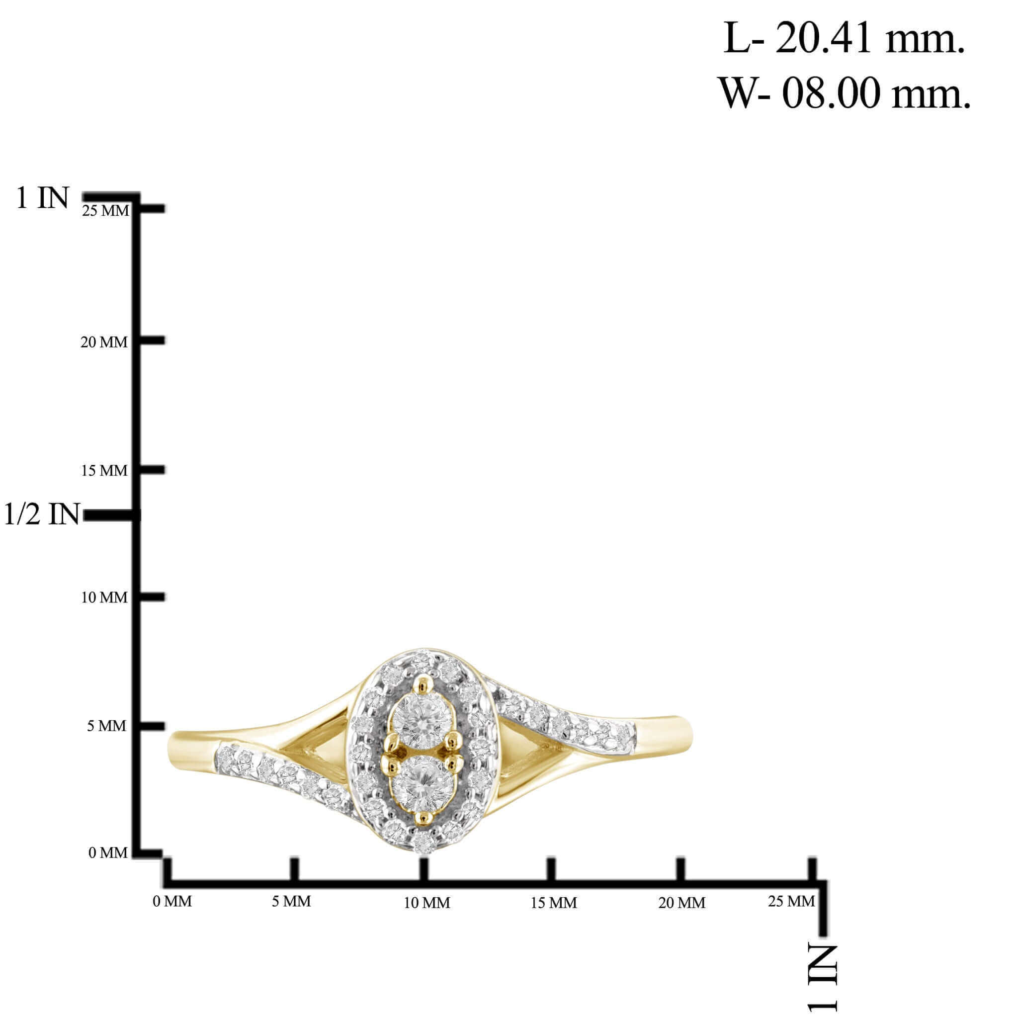 I Love Us  Two-Stone Ring 1/5ct tw Diamonds 14K White Gold or Yellow Gold  "My Best friend is My true love "