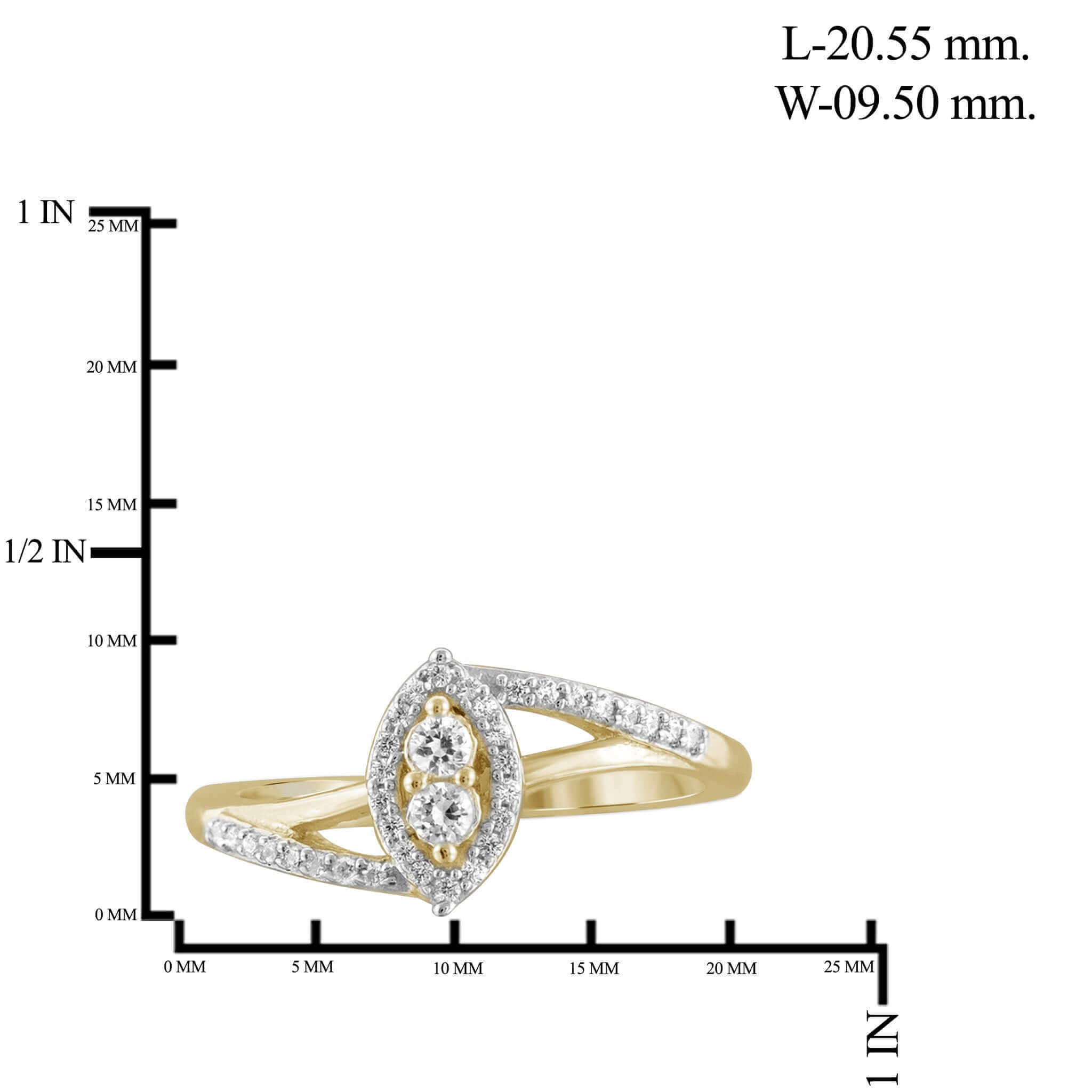 I Love Us  Two-Stone Ring 1/5ct tw Diamonds 14K White Gold or Yellow Gold  "My Best friend is My true love "