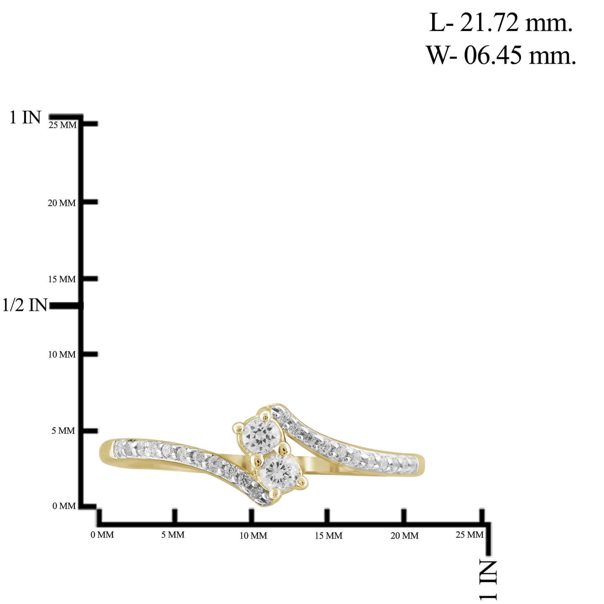 I Love Us  Two-Stone Ring 1/4ct tw Diamonds 14K White Gold or Yellow Gold  "My Best friend is My true love "