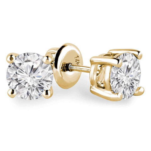 Diamond Solitaire Studs Earrings Jewelmore Com