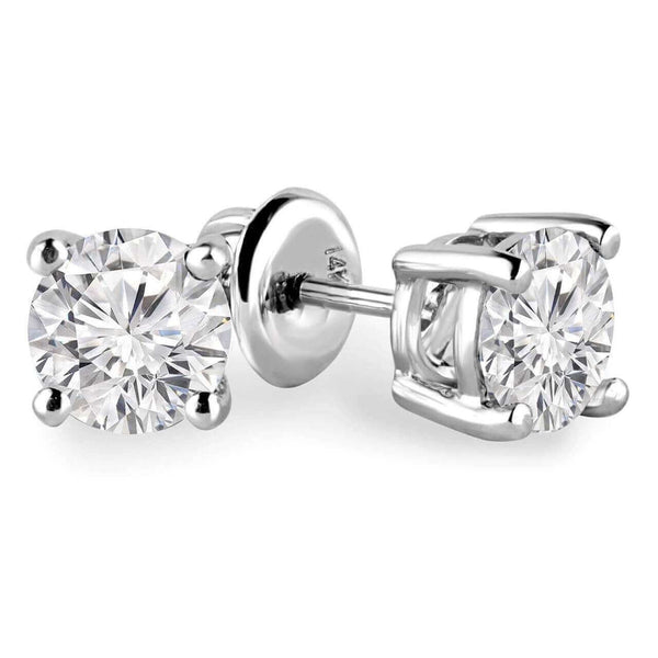 Diamond Solitaire Studs Earrings – JewelMORE.com