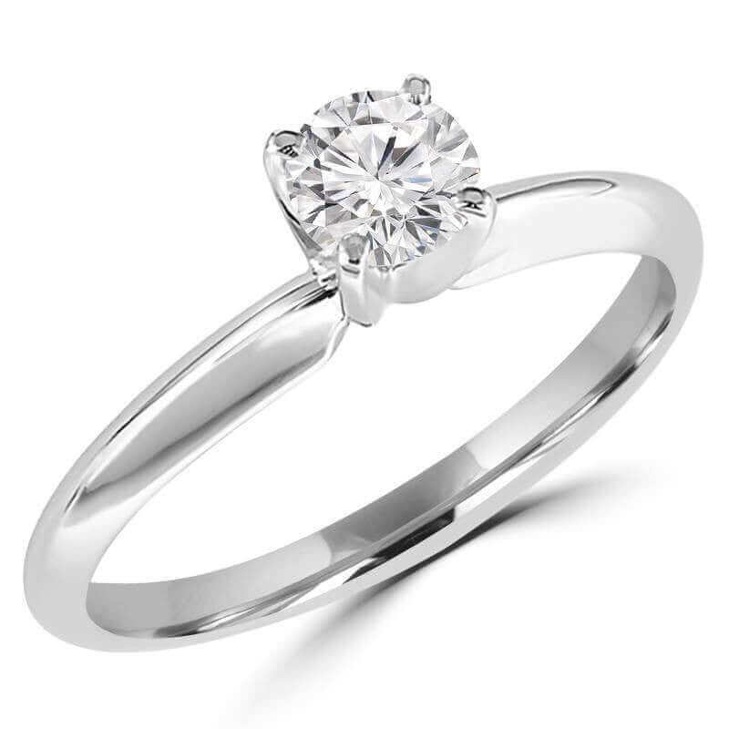 1/4 Carats Solitaire Diamond Engagement Ring GH/VS2-SI1 14K Yellow Gold & White Gold