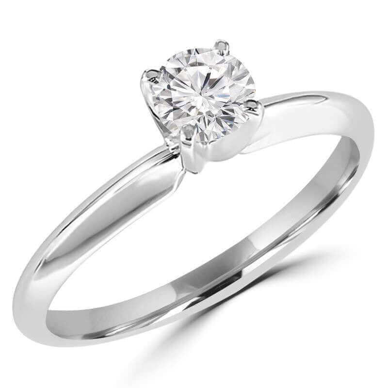 1/4 Carats Solitaire Diamond Engagement Ring GH/VS2-SI1 14K Yell
