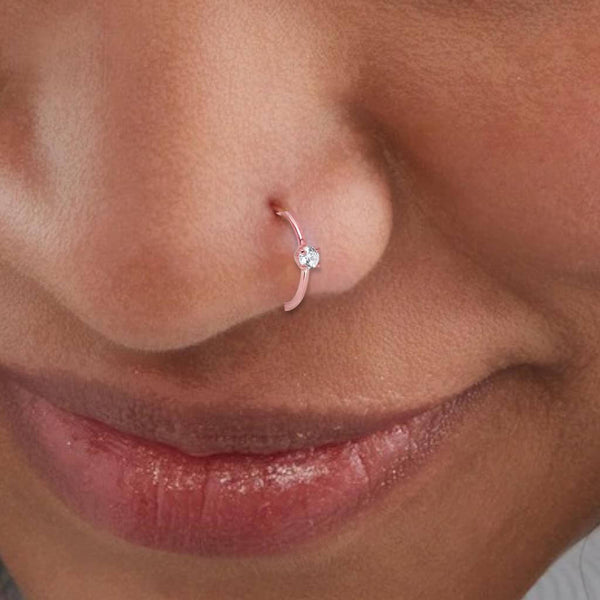 wedding nose pin nose ring multi stone handmade nose pin pearl nose ring  indian — Discovered