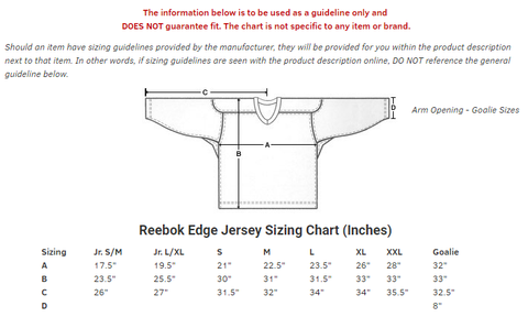 Buy \u003e reebok jersey size chart Limit 