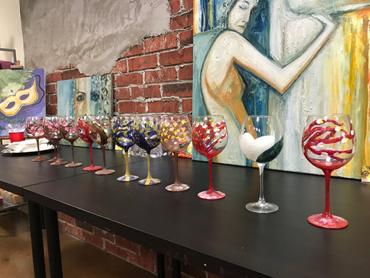 Wine Glass Painting Parties — Art by TJM