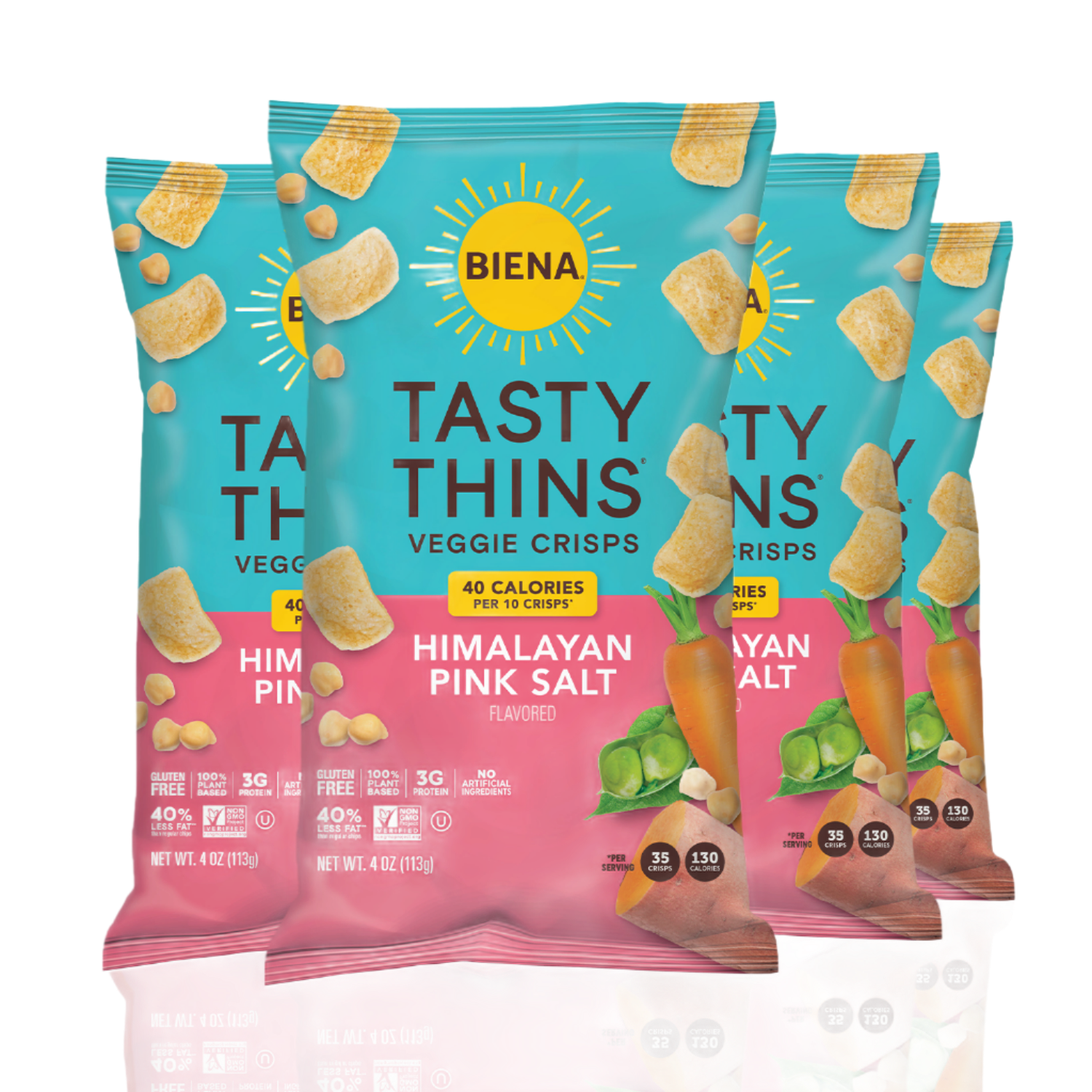 Himalayan Pink Salt Tasty Thins - Biena Snacks product image