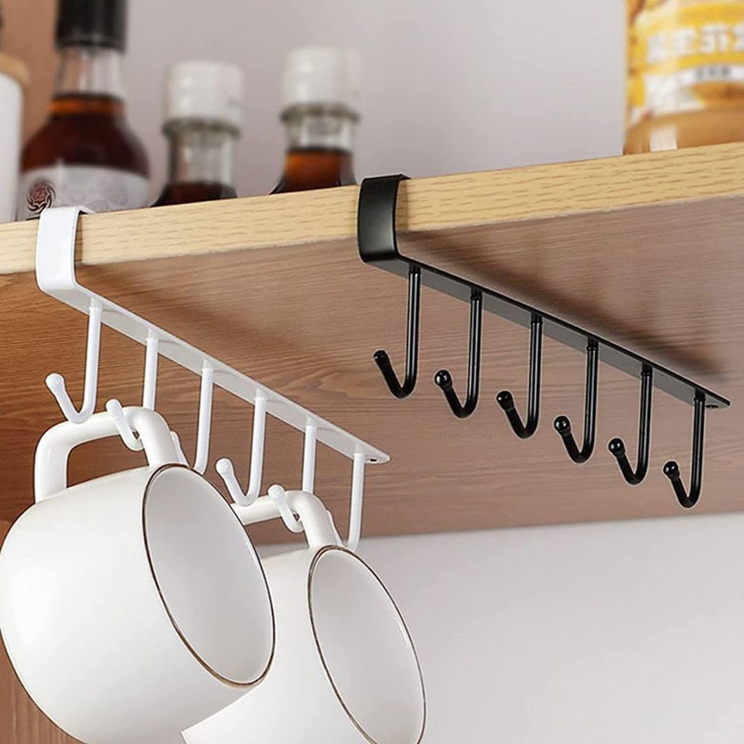 sleek and stylish under cabinet mug rack