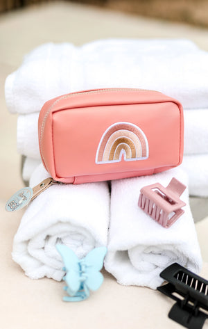 Rainbow Mauve Cosmetic Bag - FINAL SALE ITEM - FR & Company - Cosmetics On Sale