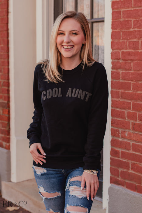 Cool Aunt Puff Print Sweatshirt