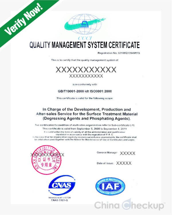 China ISO 9001 Certificate - An Introduction | China Checkup