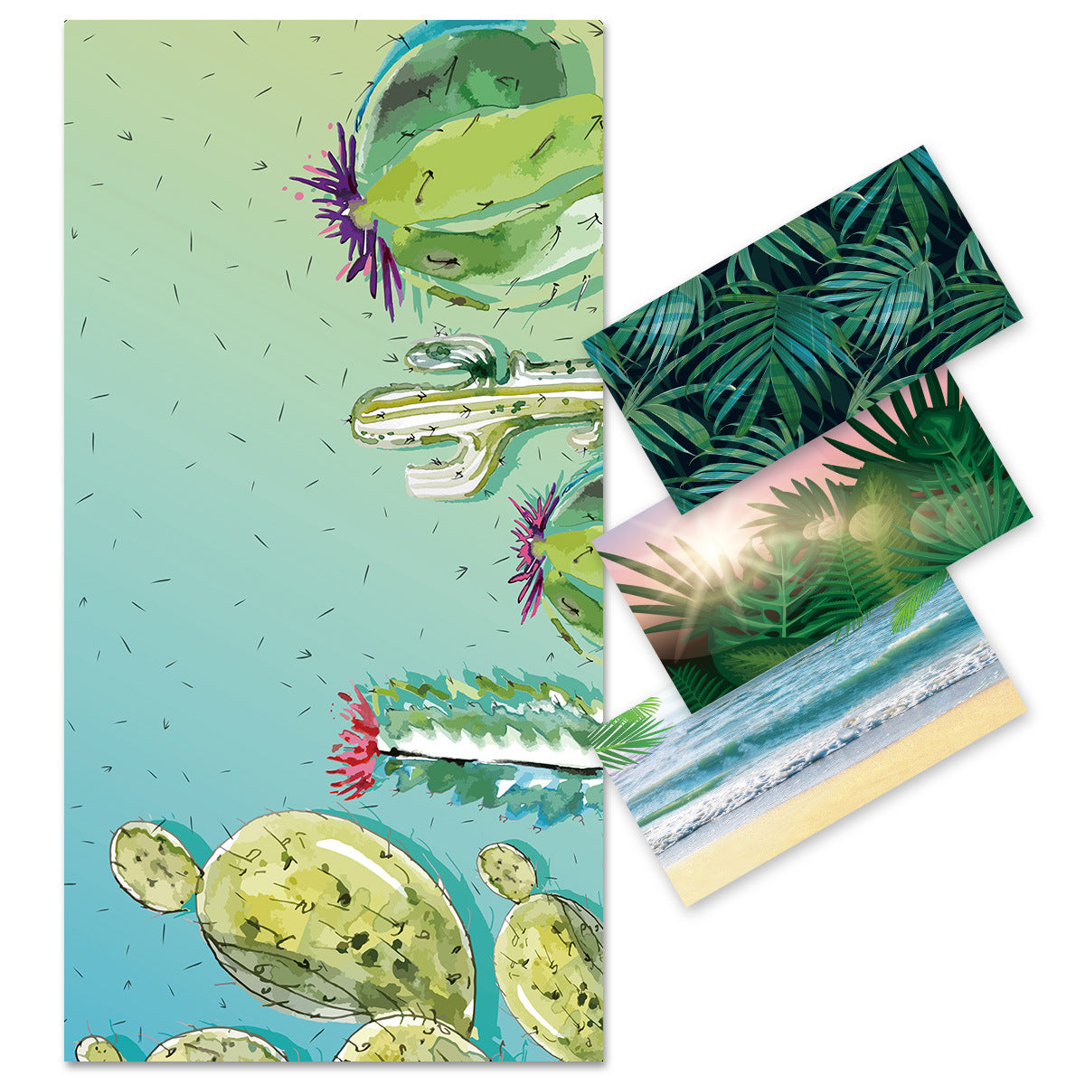 Cactus_Pattern_Double-Faced_Fleece_Beach_Towel_PRUSES_5