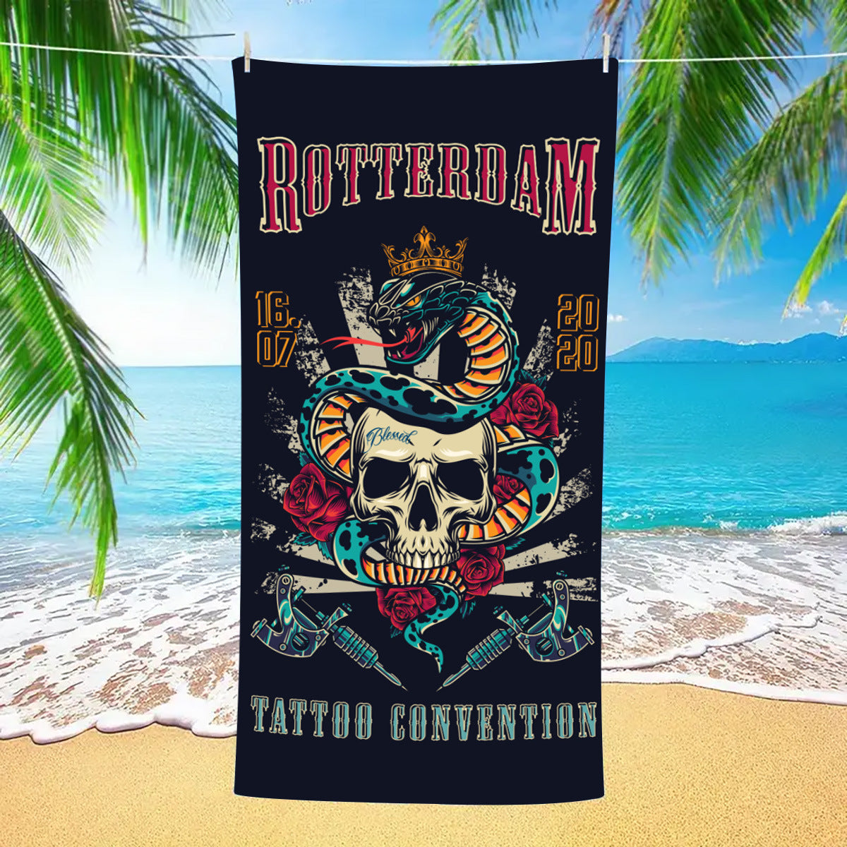 Retro_Creative_Skull_Beach_Towel_PRUSES_6