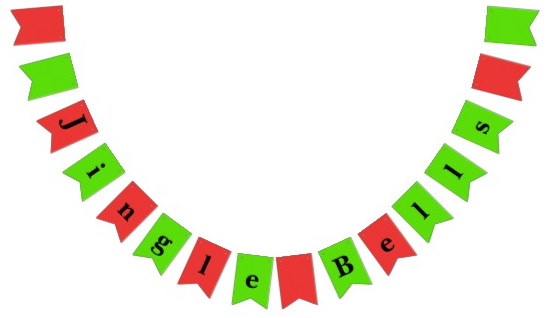 Christmas Party Bunting Jingle Bells Zazzle