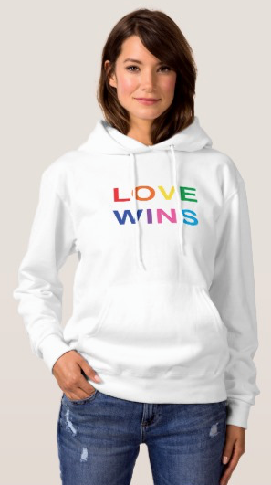 Love Wins Hooded Sweatshirt Clementine Surfwear