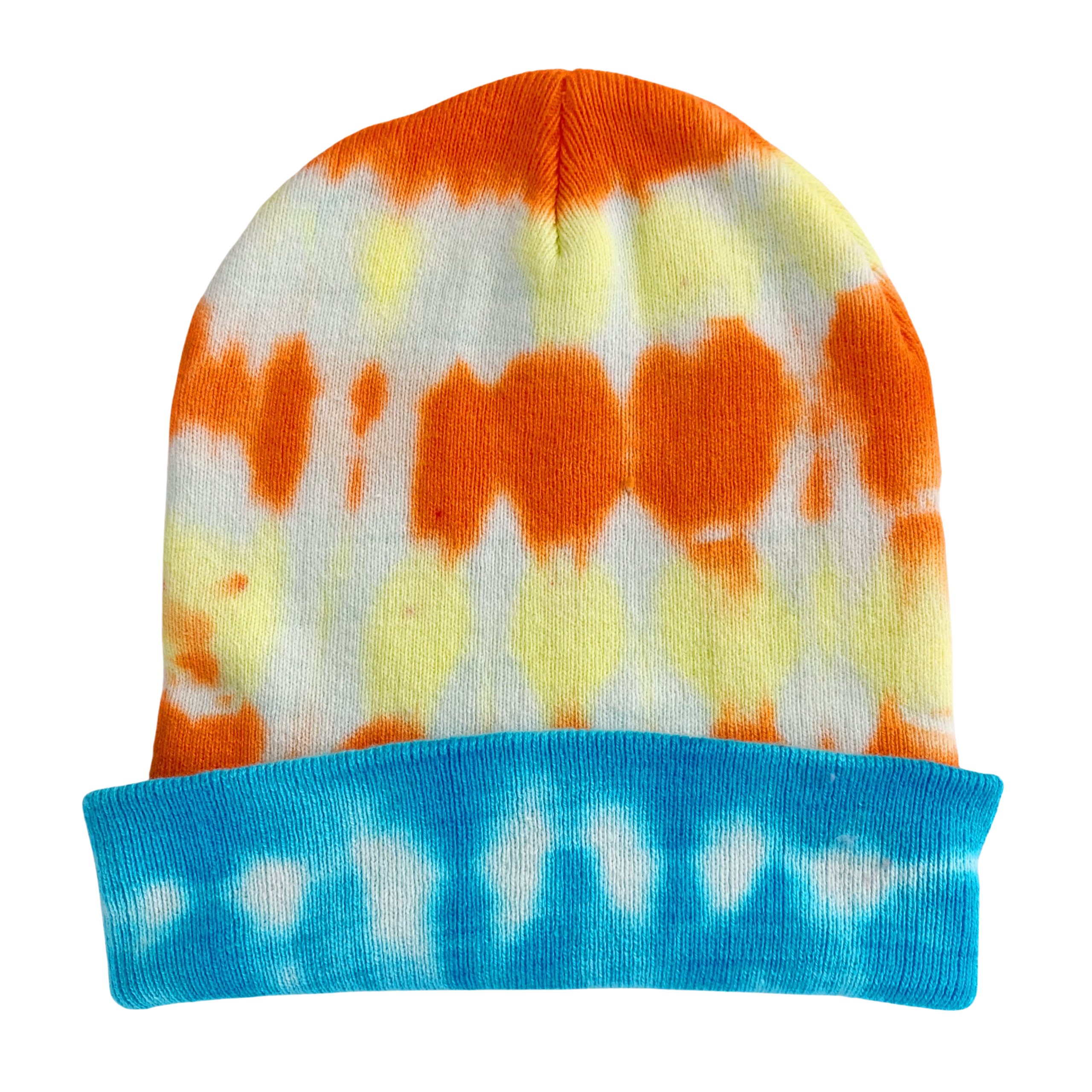 Turquoise Tie Dye Beanie Hat