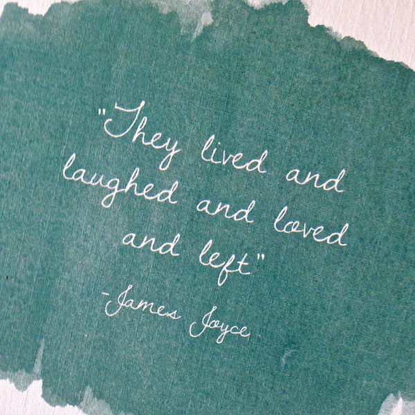 James Joyce With Sympathy Card Pink Paddock Store