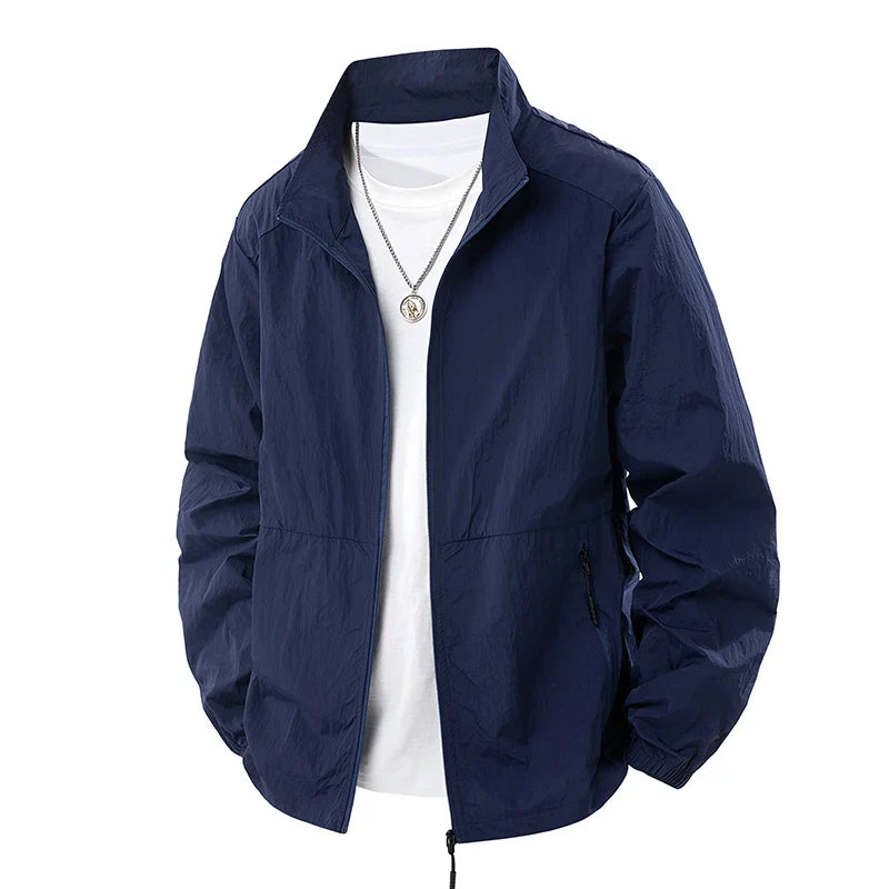 Men's Sun Protection Jacket UV Proof Lightweight Outdoor Hiking Windbreaker Quick Dry Breathable Thin Summer Zip-Up Coat
