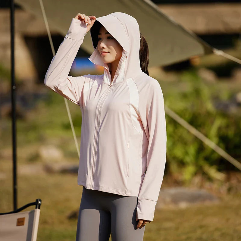 Men's Women's Outdoor High-quality Fashion Trend Ice Silk Couple Sunscreen Clothing Sports Running Anti UV Ultra-thin Jacket