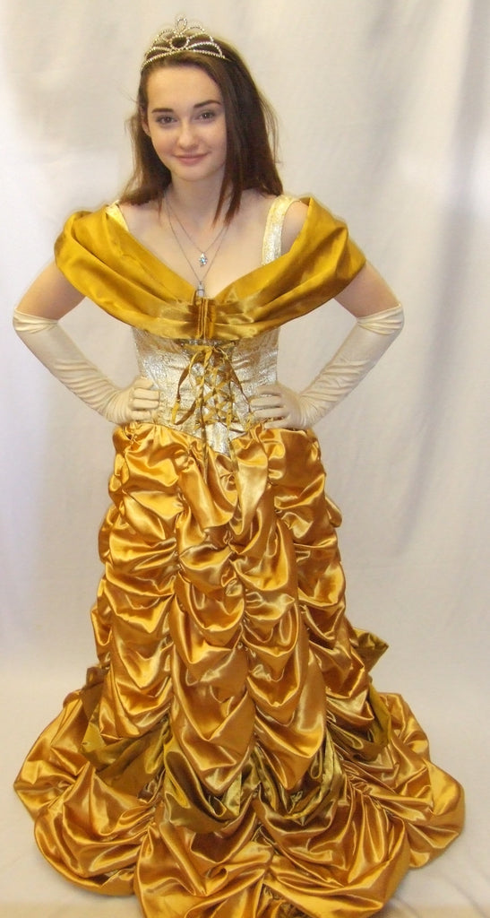 Belle Gold Dress ~ Princess fancy dress ~ Hire ~ size 8 - 10 ~ Beauty ...
